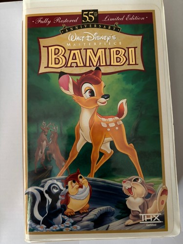 Bambi: 55th Anniversary Walt Disney's Masterpiece (VHS, Limited Edition) Rare