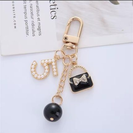 Purse Accessories Keychains Dangleing Black Pearl, Pearl Filled 5, & Handbags